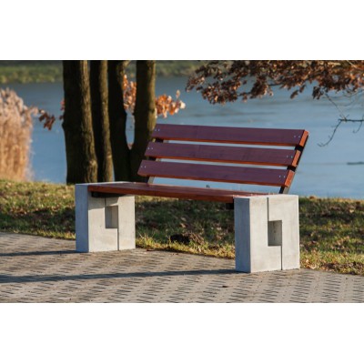 nowoczesna ławka z betonu